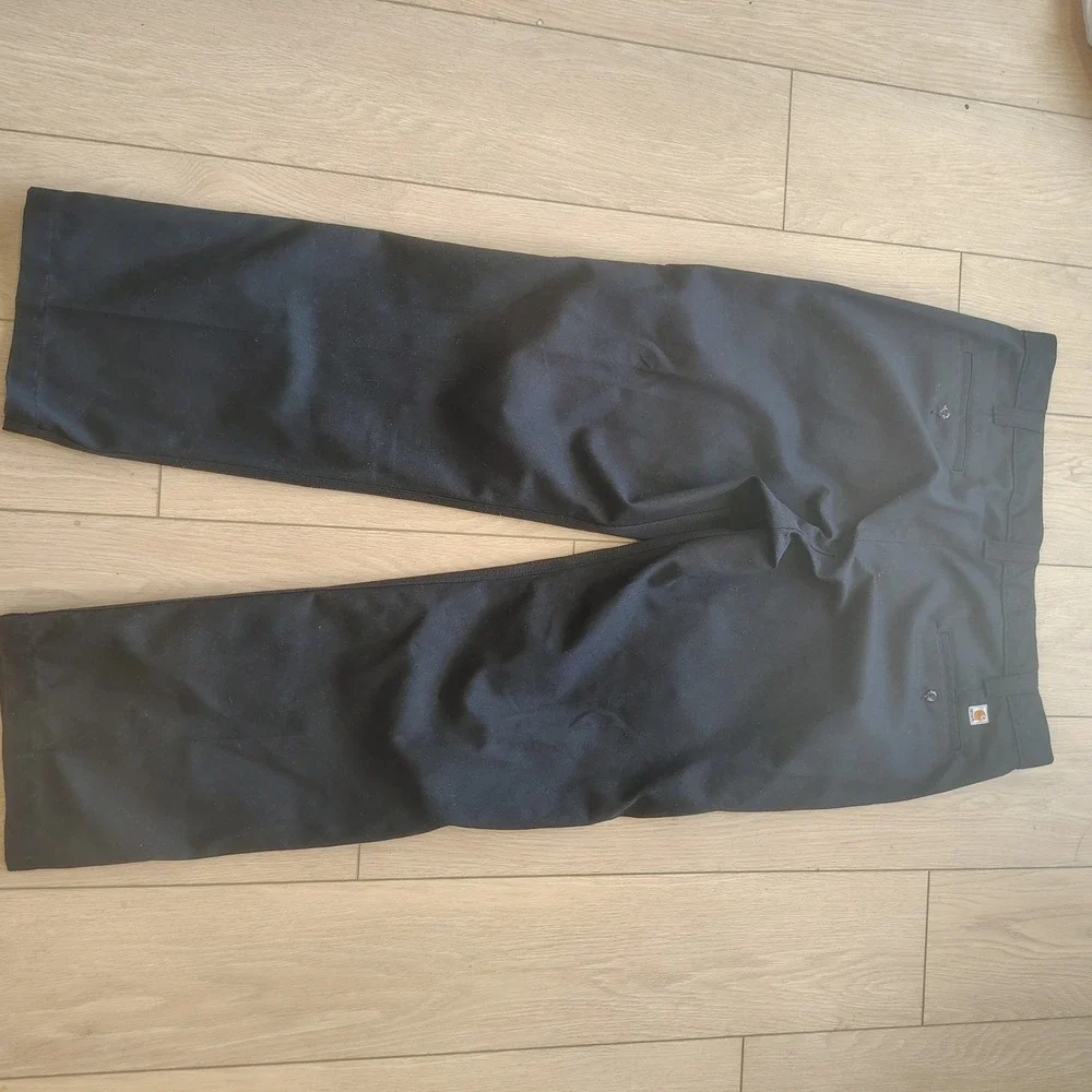 Carhartt B290 BLK Mens Black‎ Blended Twill Work Pants 40x32 Straight Leg